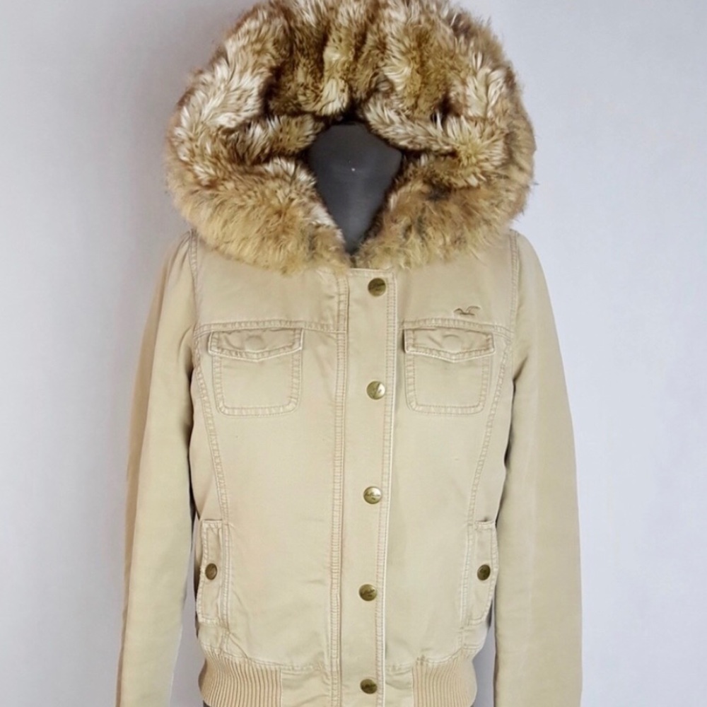 Hollister Khaki Bomber Jacket - NWOT